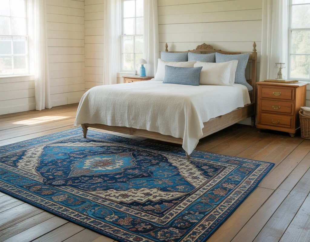 Use Blue Vintage Rugs for Color and Pattern