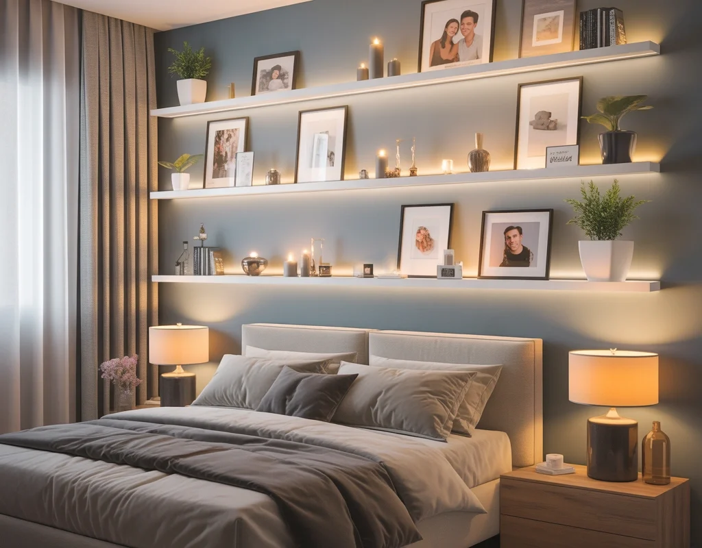 Use Floating Shelves for Decor and Memories