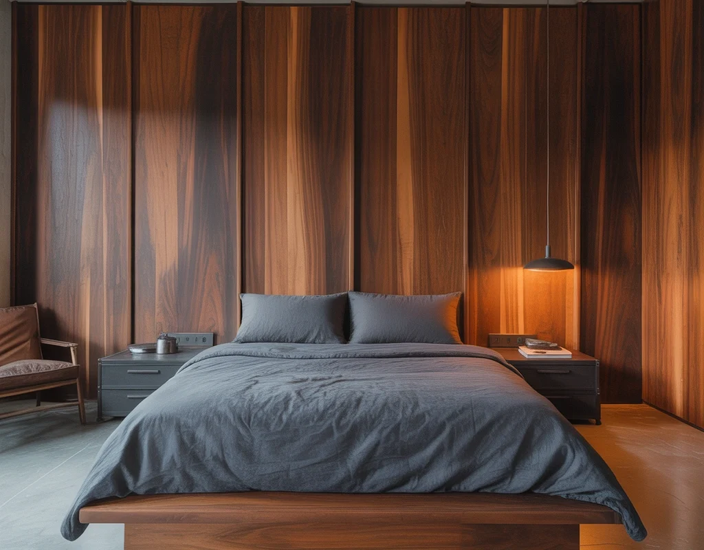 Wood Panel Wall for Warmth and Texture