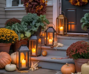 Add Cozy Lanterns to the Front Steps
