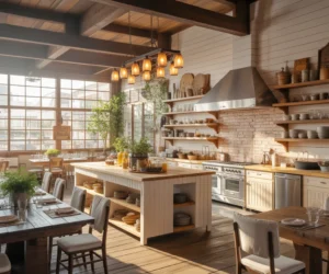 Build a Rustic Farmhouse Open Kitchen