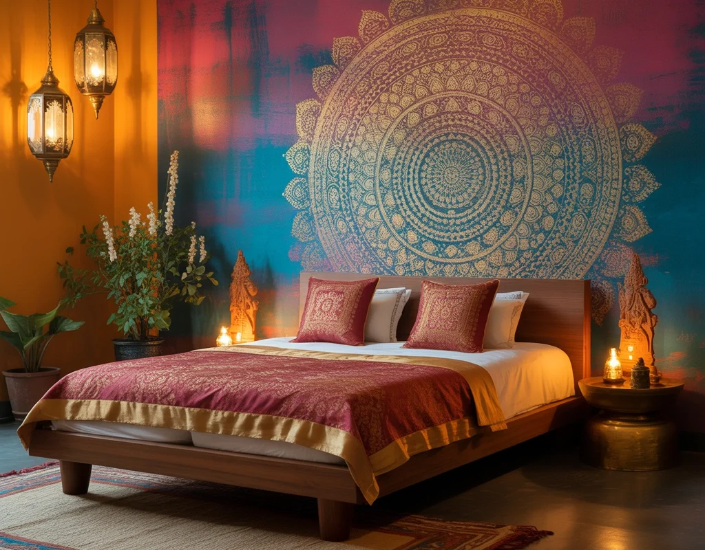 Create a Statement Wall with Indian Inspired Colors