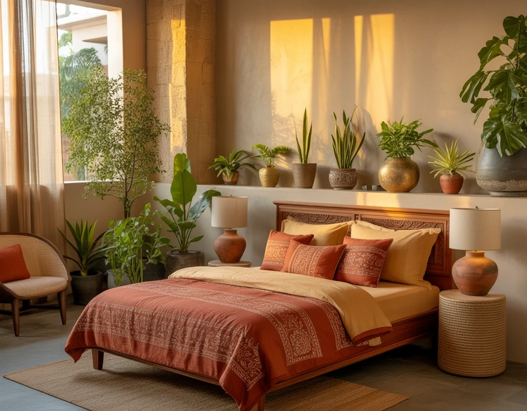 Introduce Natural Materials and Indoor Plants