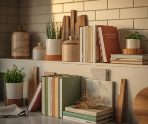 Use Cookbooks as Decorative Accents