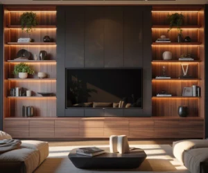 Add Built In Shelving Around the Television