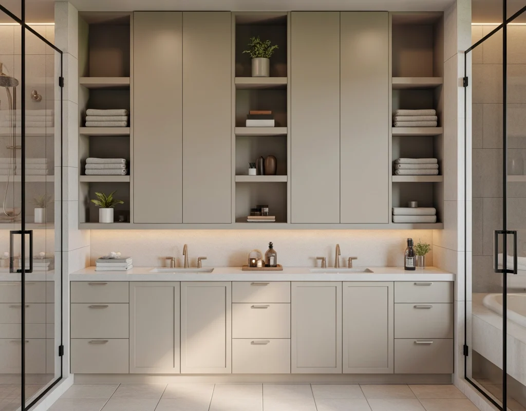 Add Built In Storage to Keep the Bathroom Organized
