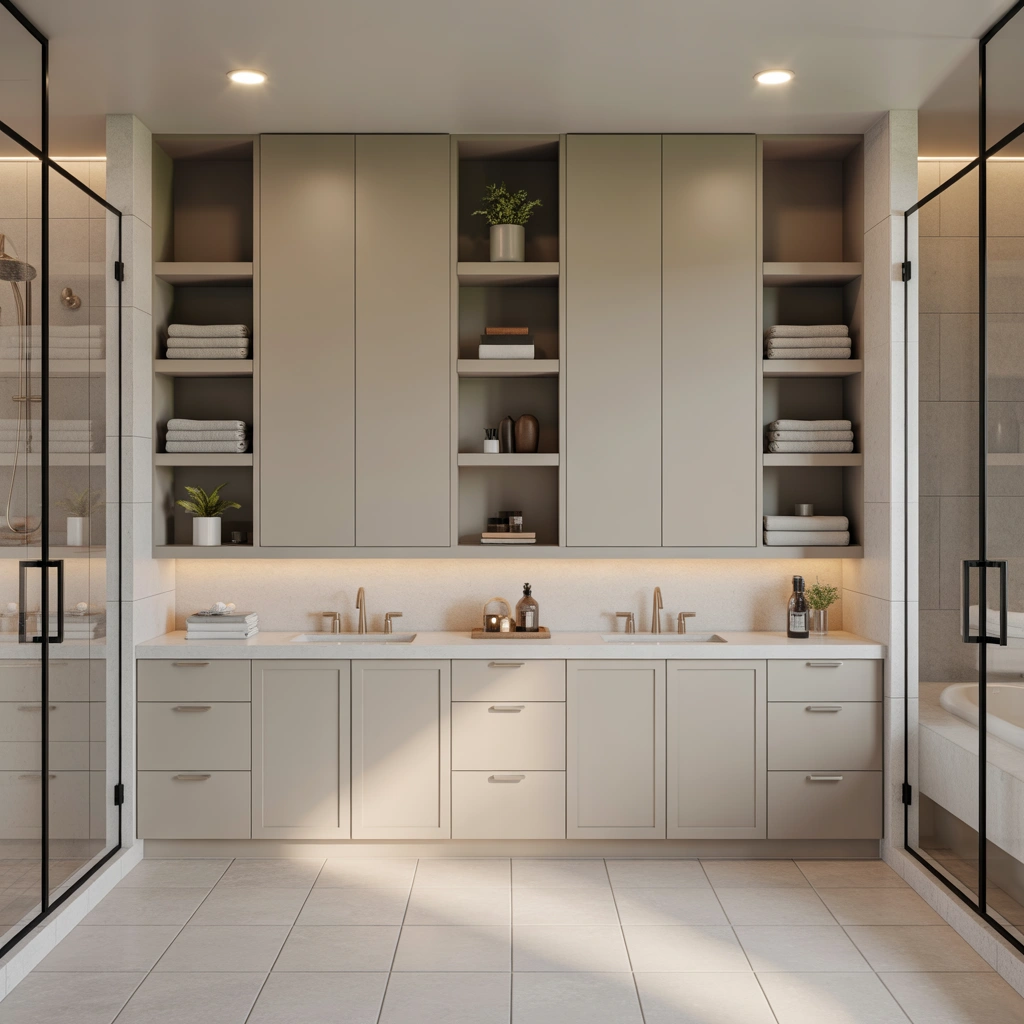 Add Built In Storage to Keep the Bathroom Organized