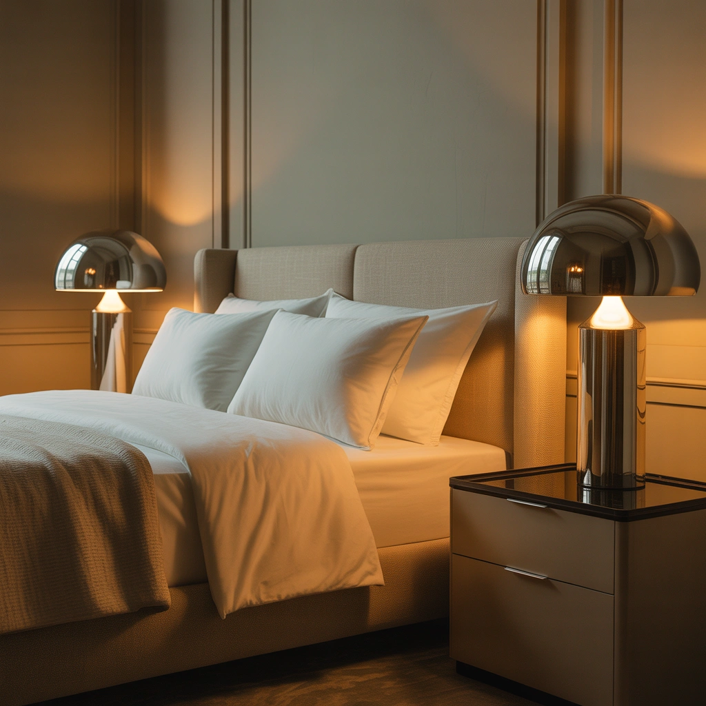 Add Chrome Table Lamps for Instant Elegance
