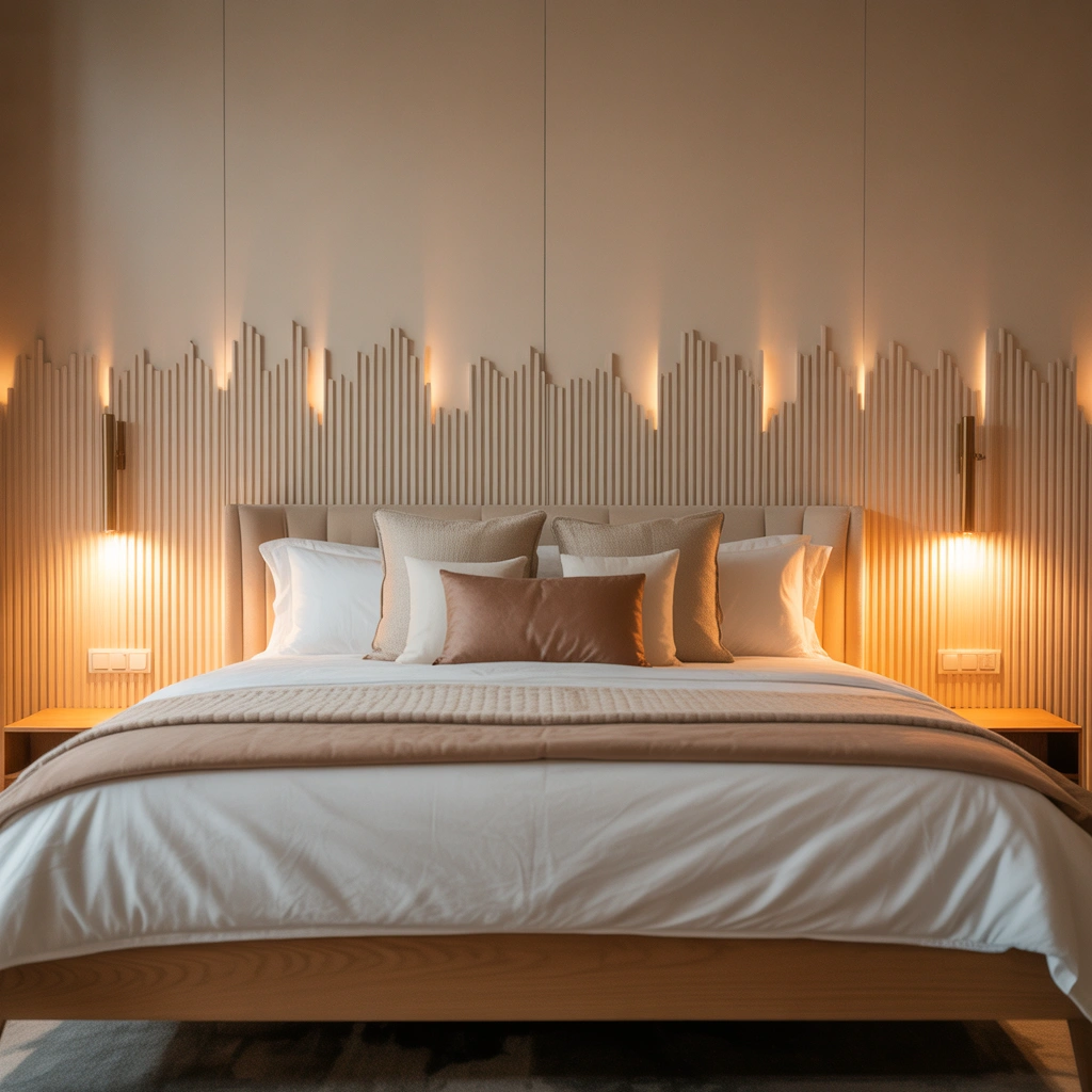 Add Decorative Wall Paneling Behind the Bed