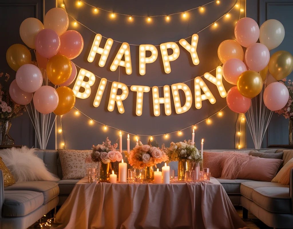 Add Fairy Lights for a Magical Birthday Atmosphere