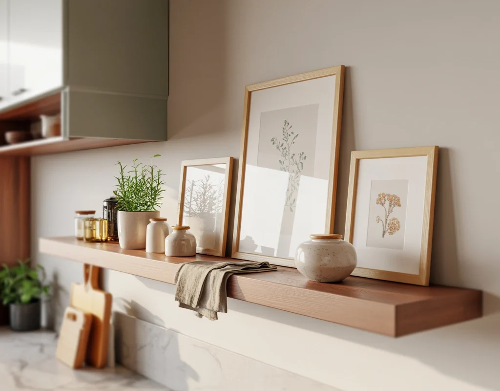 Add Framed Art or a Small Kitchen Print