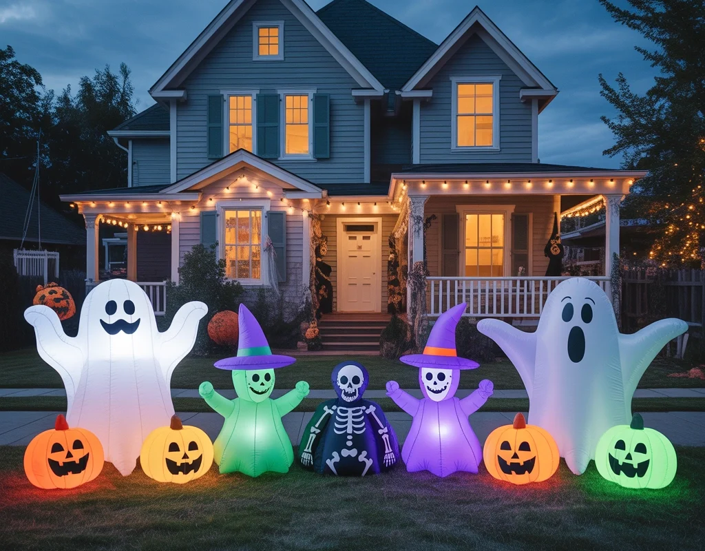 Add Giant Halloween Inflatables for a Fun Display
