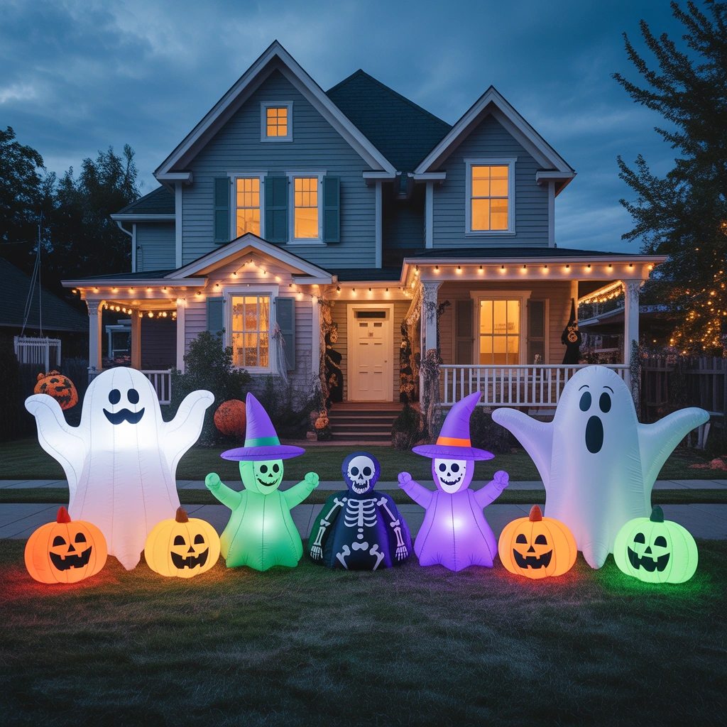 Add Giant Halloween Inflatables for a Fun Display