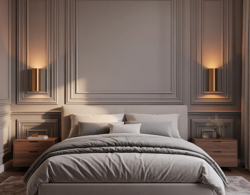 Add Grey Wall Paneling for Architectural Detail