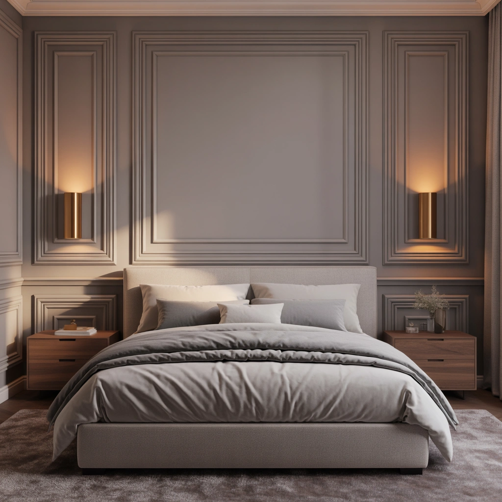 Add Grey Wall Paneling for Architectural Detail
