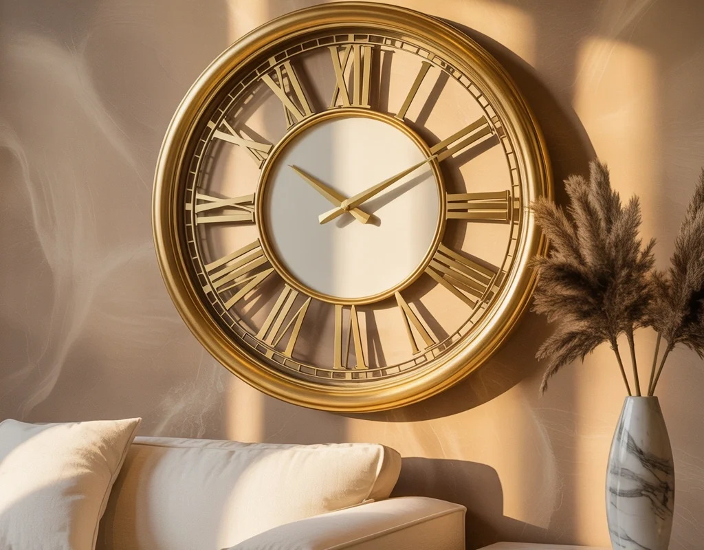 Add Luxury With a Gold Wall Clock