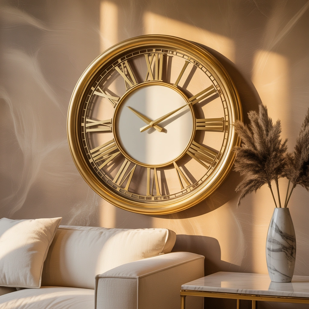 Add Luxury With a Gold Wall Clock