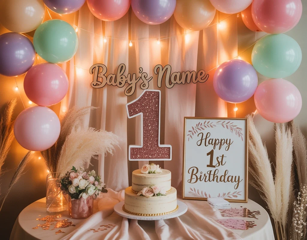 Add Personalized Birthday Signs and Name Decorations