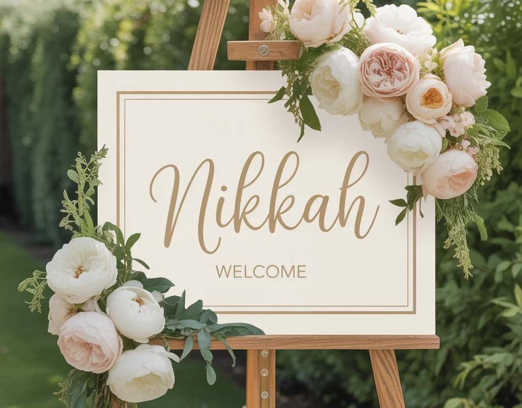 Add Personalized Nikkah Welcome Signage