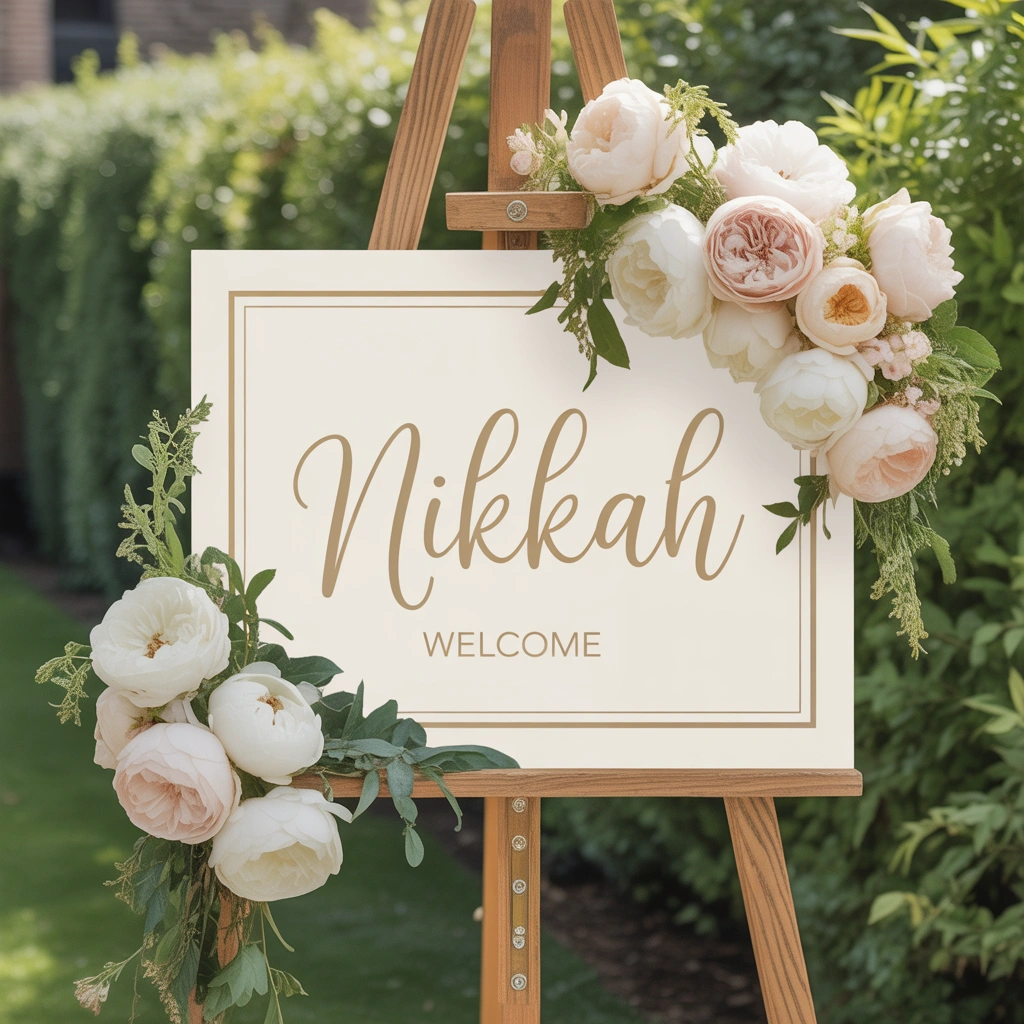 Add Personalized Nikkah Welcome Signage