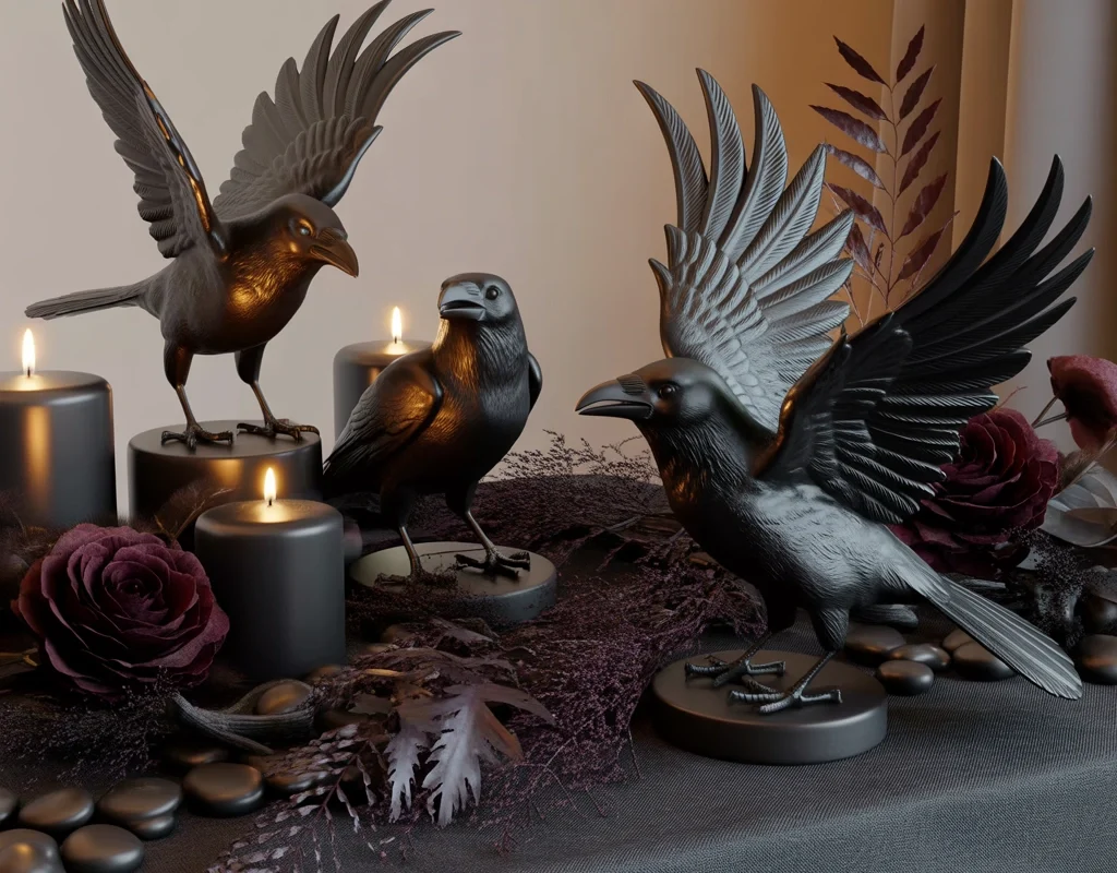 Add Raven and Black Bird Decorations