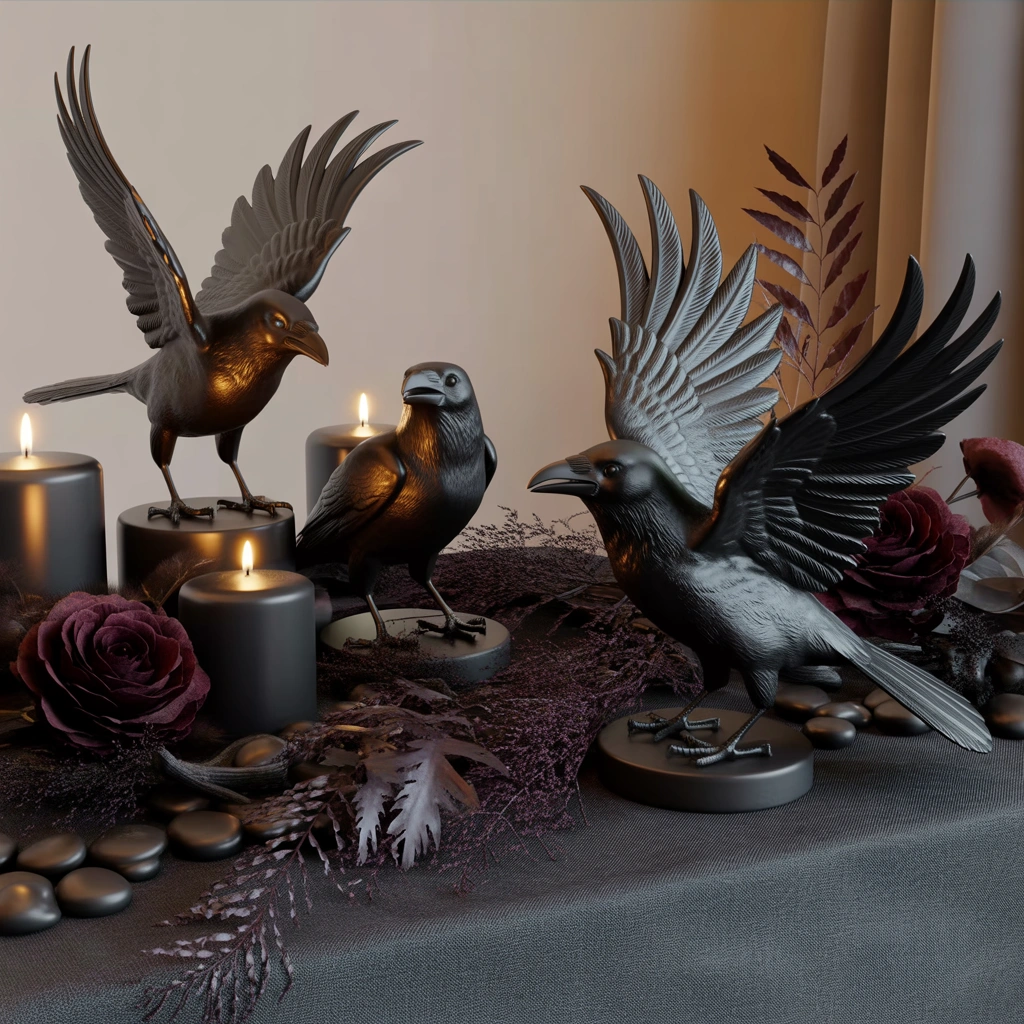 Add Raven and Black Bird Decorations