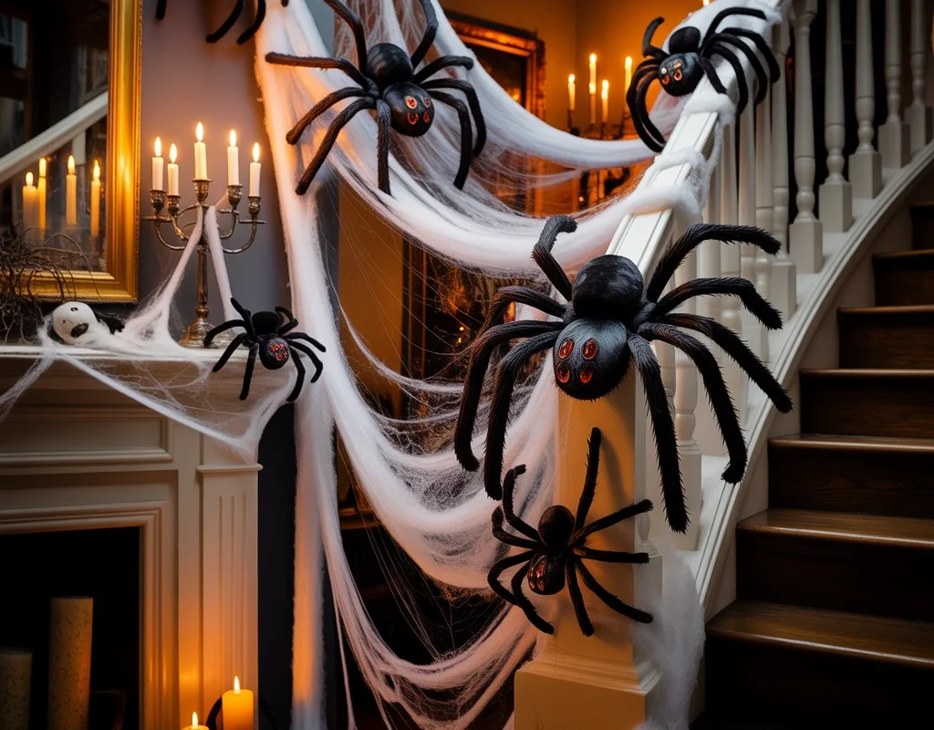 Add Spiderwebs and Oversized Spiders