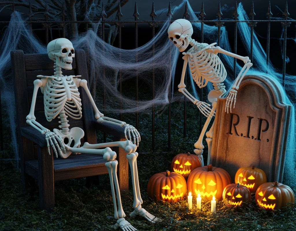 Add Spooky Skeleton Decorations Around Your Yard