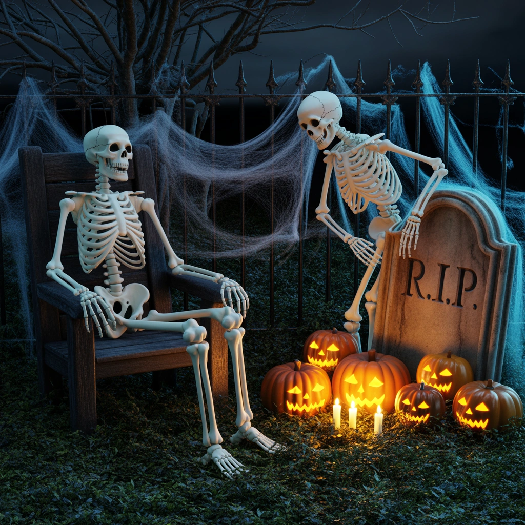Add Spooky Skeleton Decorations Around Your Yard