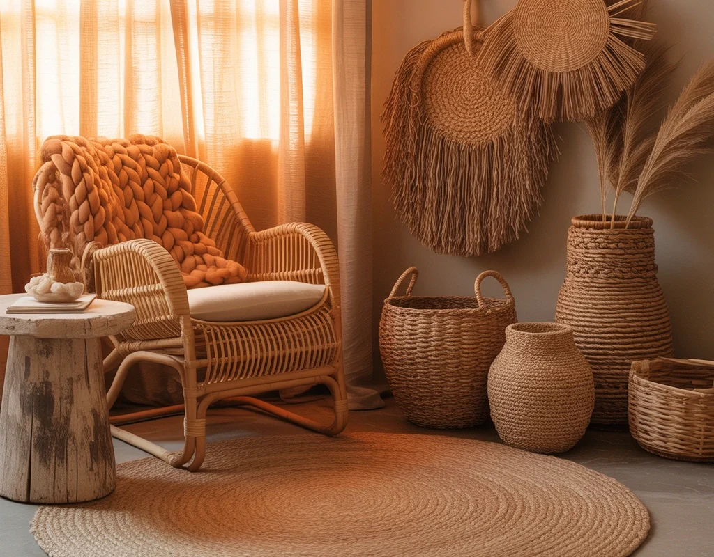 Add Texture With Jute Rattan and Woven Materials