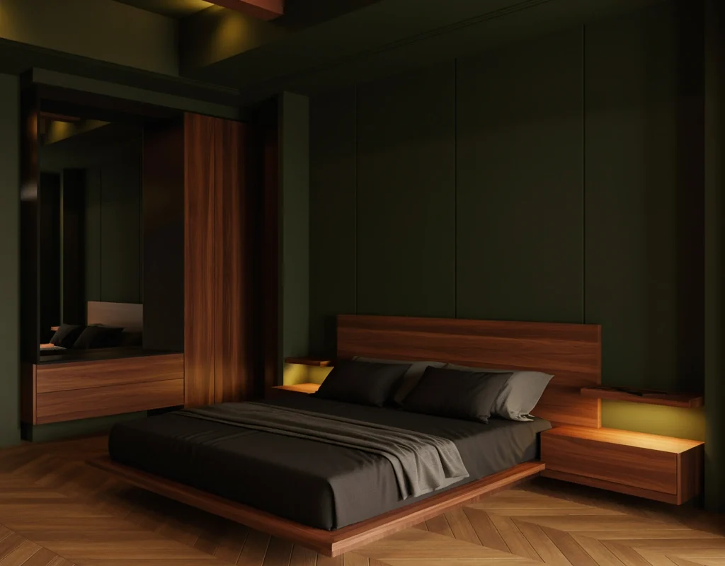 Add Warm Wood to Soften the Color Scheme