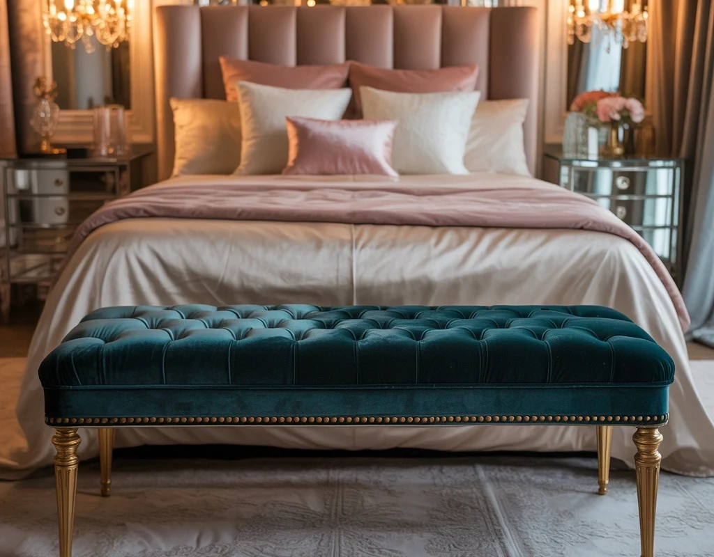 Add a Bench or Ottoman at the Foot of the Bed