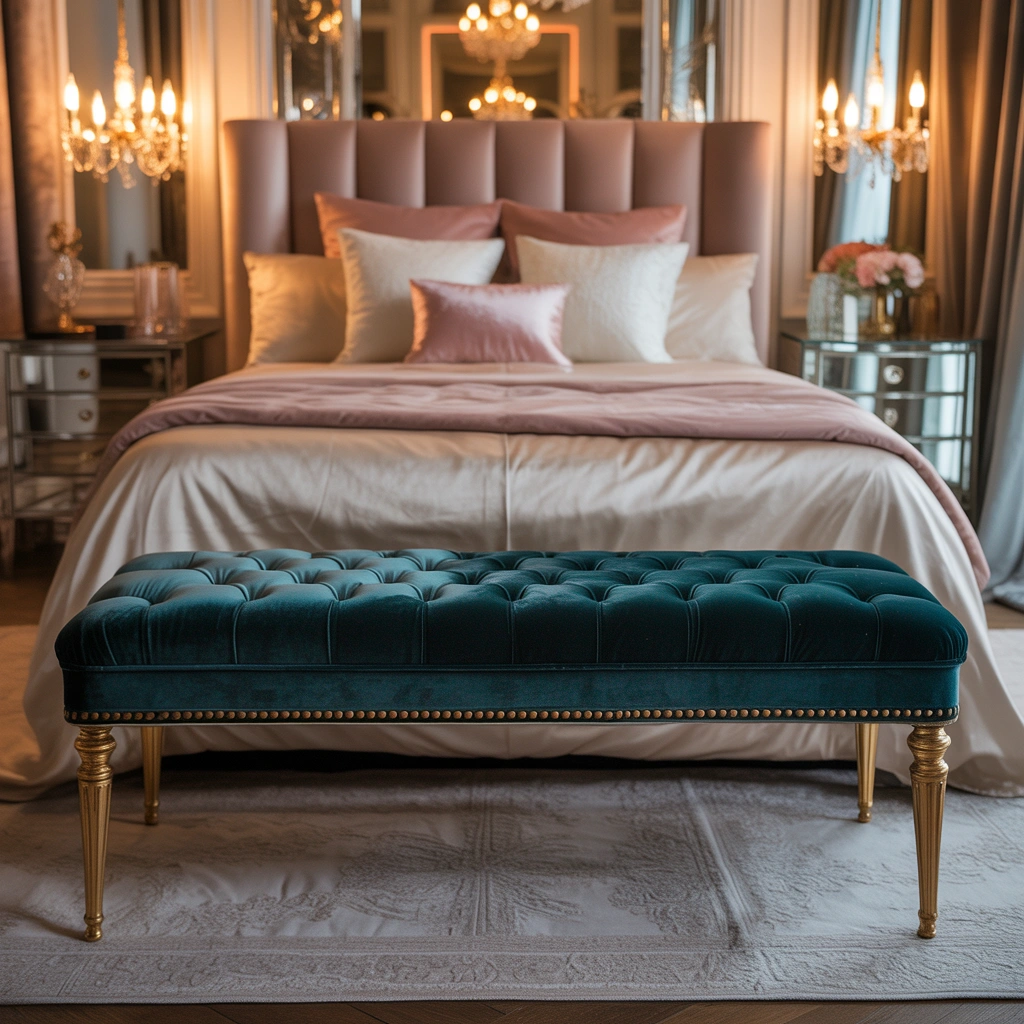 Add a Bench or Ottoman at the Foot of the Bed