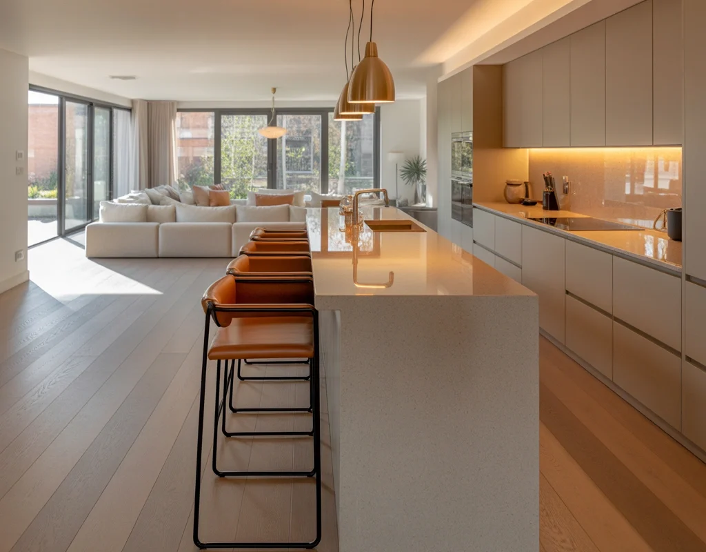 Add a Breakfast Bar Between Both Areas