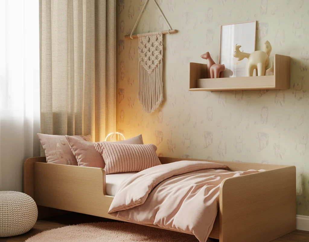 Add a Fun Feature Wall Without Making the Small Room Feel Crowded