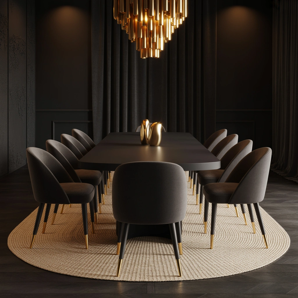 Add a Neutral Rug Under the Dining Table