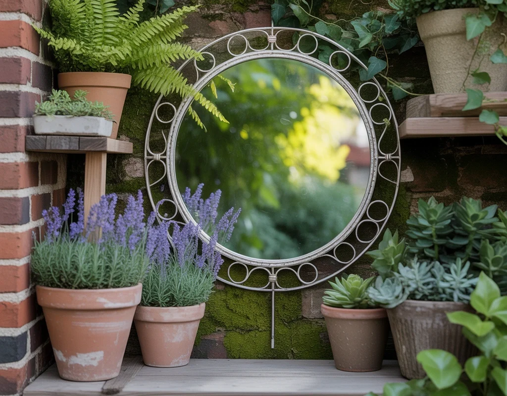 Add a Small Garden Mirror