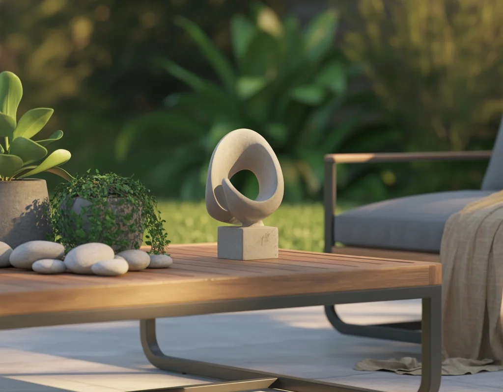 Add a Small Outdoor Sculpture