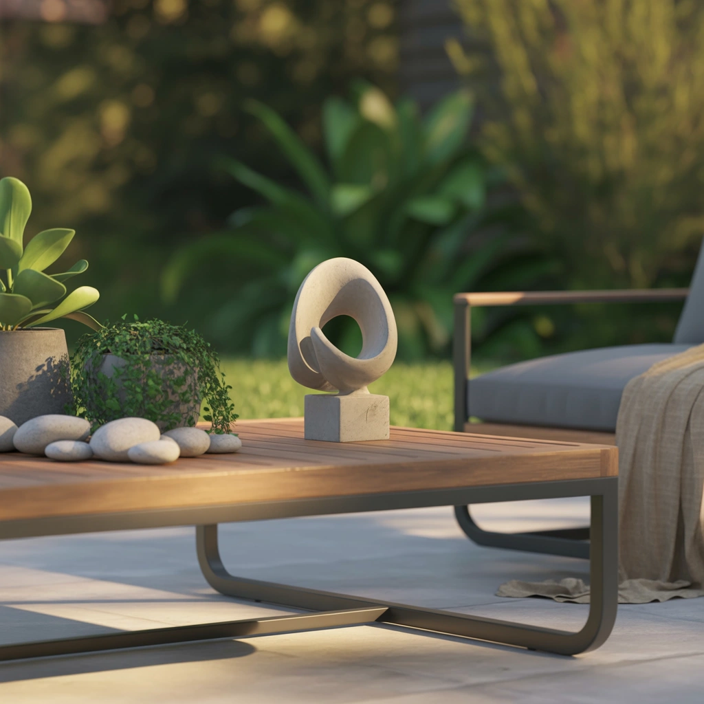 Add a Small Outdoor Sculpture