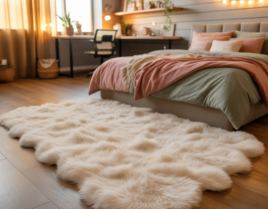 Add a Soft Rug for Warmth and Texture