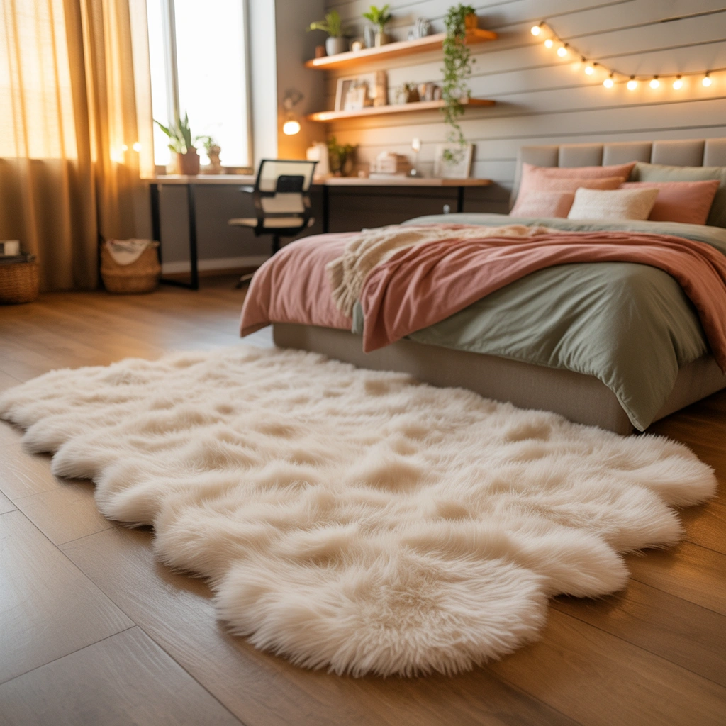 Add a Soft Rug for Warmth and Texture