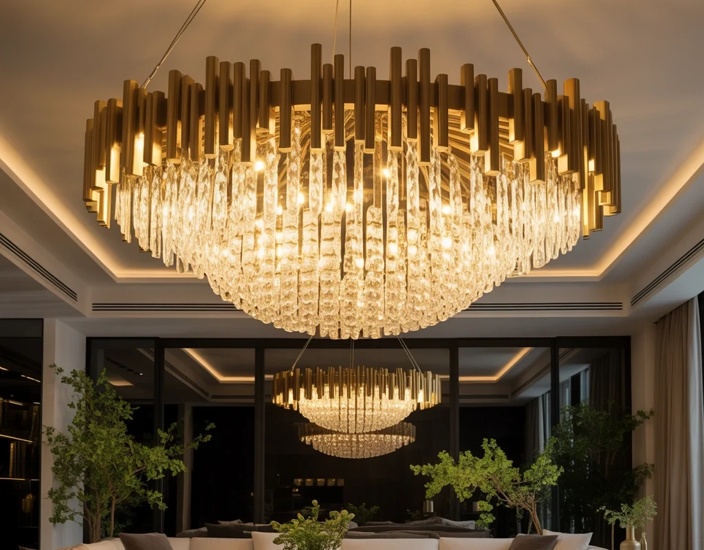 Add a Statement Chandelier to a Simple Ceiling