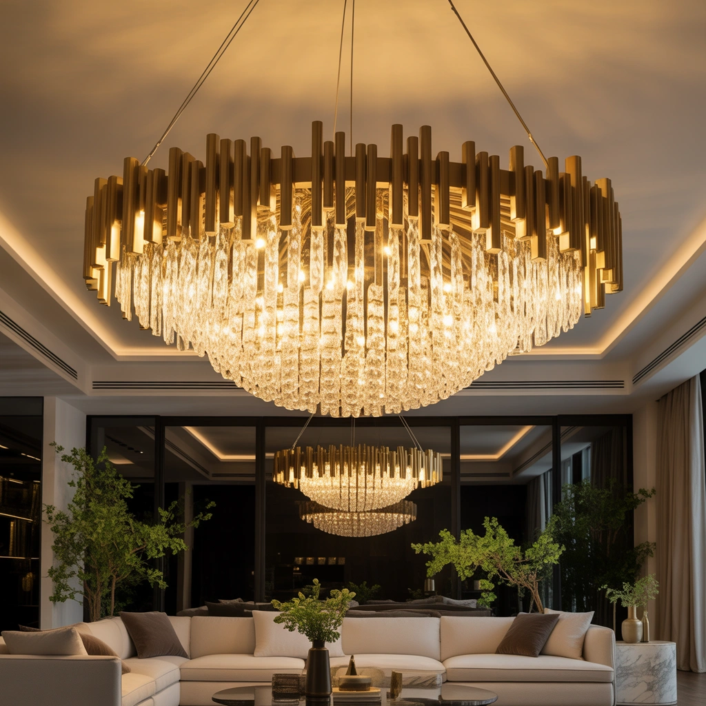 Add a Statement Chandelier to a Simple Ceiling