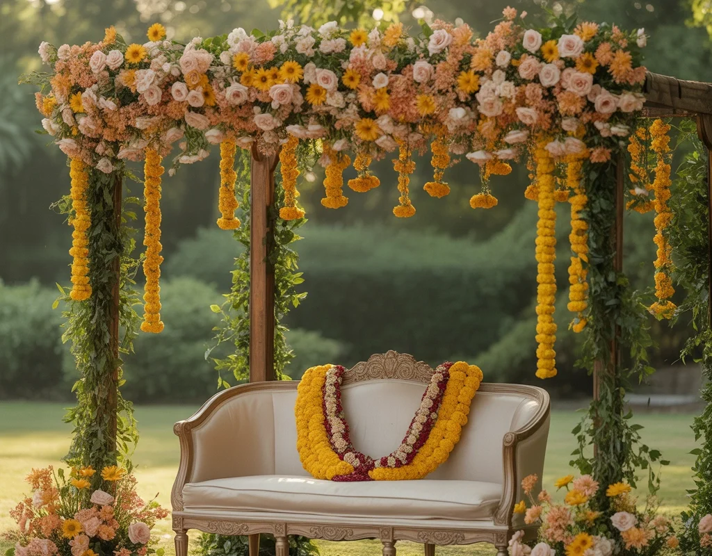 Add a Traditional Pakistani Floral Stage