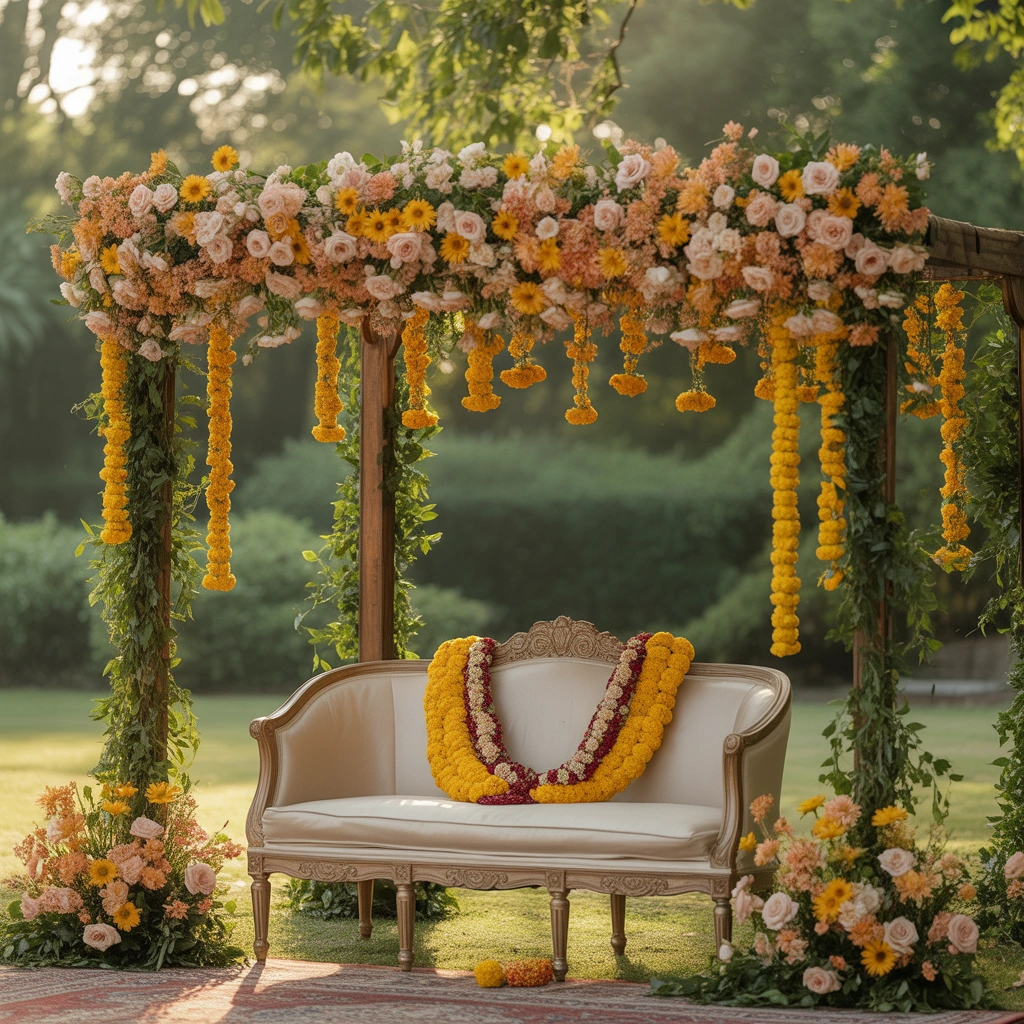 Add a Traditional Pakistani Floral Stage