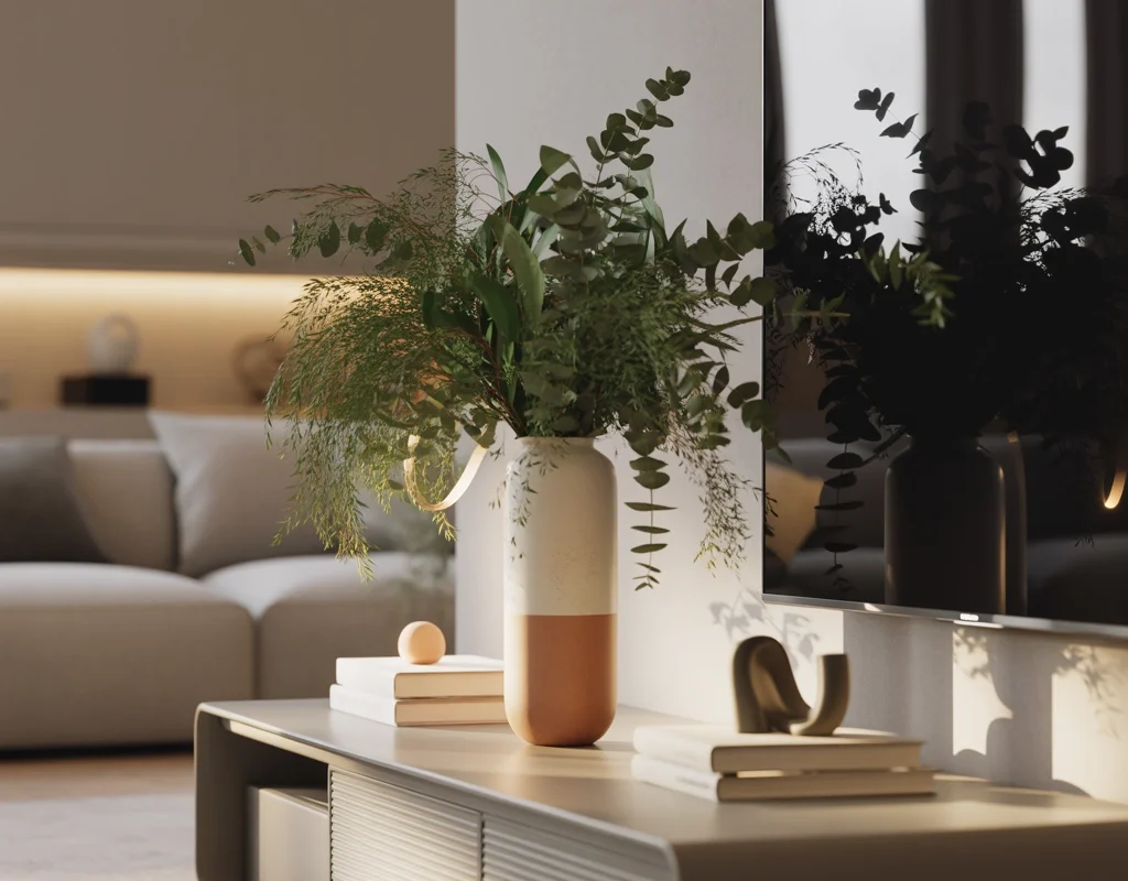 Add a Vase With Greenery