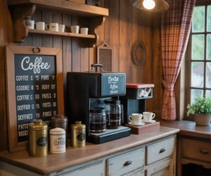 Add a Vintage Farmhouse Coffee Station With Antique Details