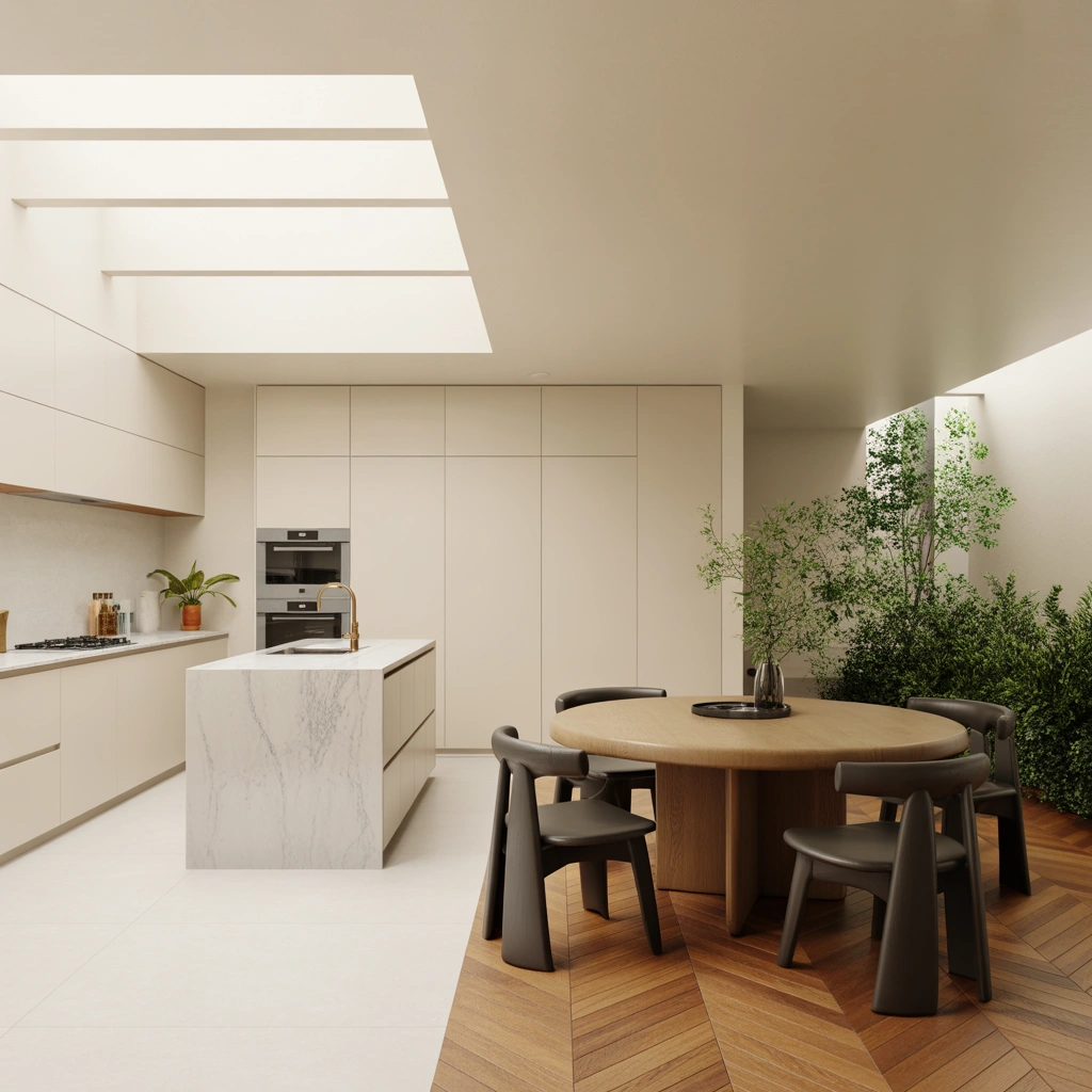 Add an Open Dining Area Beside the Kitchen