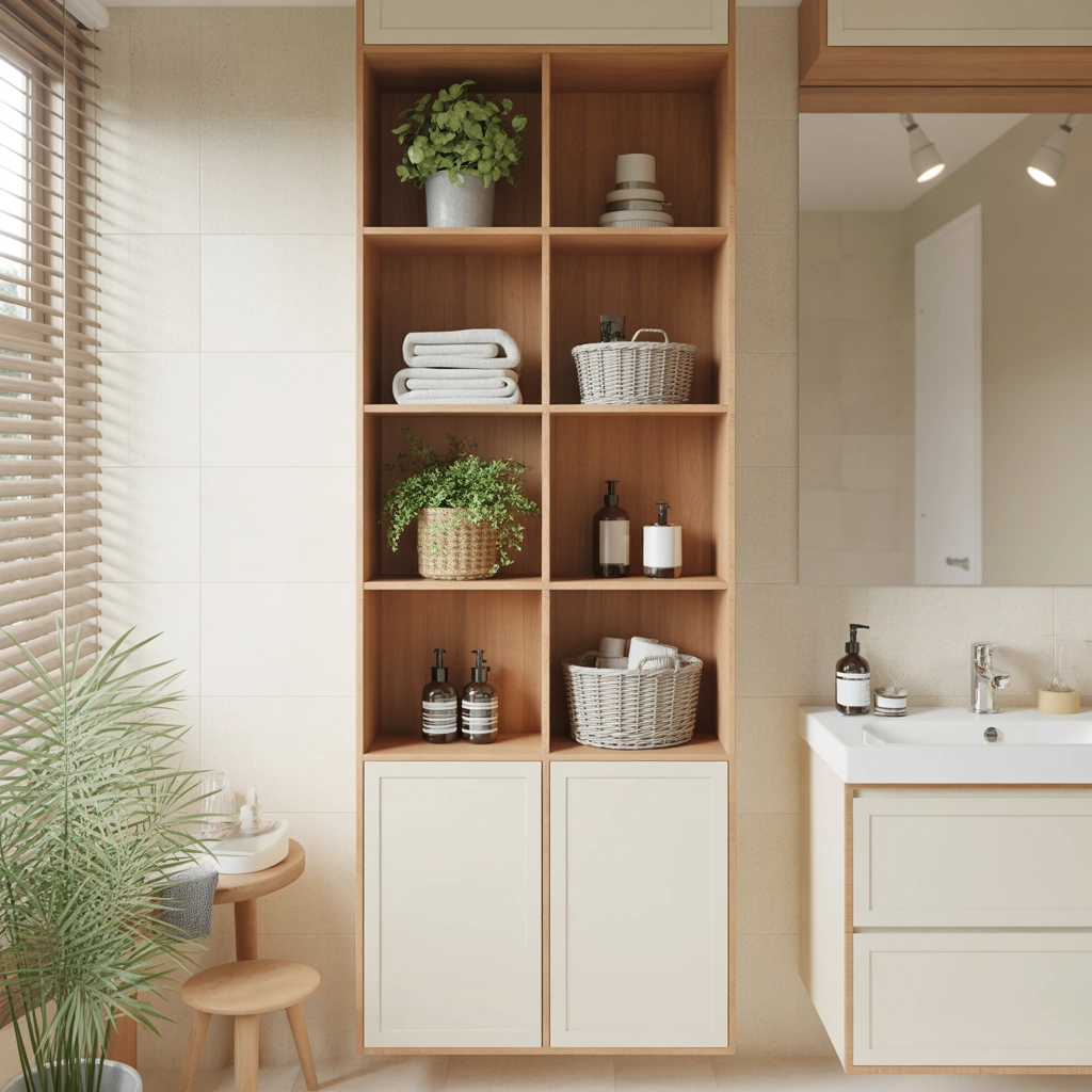 Bathroom Cabinets With Open Shelving for Easy Access Storage