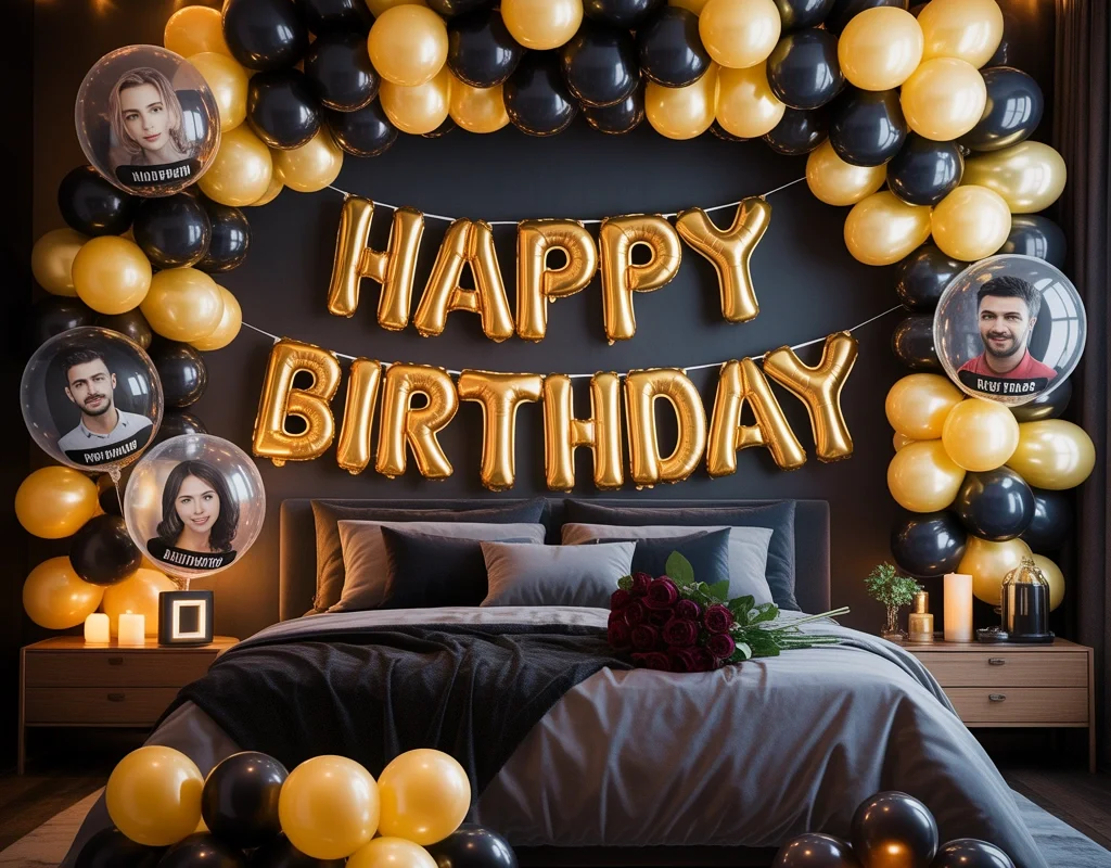 Birthday Balloon Surprise Room Decoration